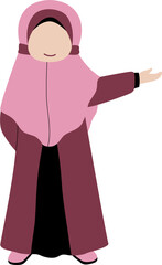 Cute girl standing illustration