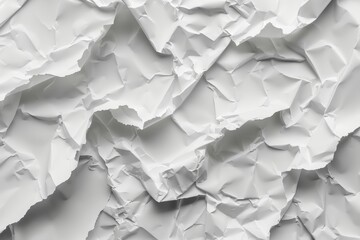 White background with creased paper texture for product presentation, close up, mockup template, top view, copy space concept