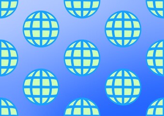 Pattern with a globe. Seamless globe. Planet icon. Postcard. Business card. Sphere pattern