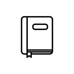 Book line icon. Education icon. Book icon isolated on white background. Transparent background, minimalist symbol. Vector images