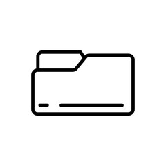 Folder line icon. Education icon. Folder icon isolated on white background. Transparent background, minimalist symbol. Vector images