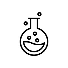 Chemistry line icon. Education icon. Chemistry icon isolated on white background. Transparent background, minimalist symbol. Vector images