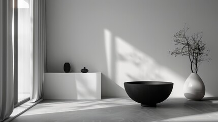 3D rendering of a minimalist room