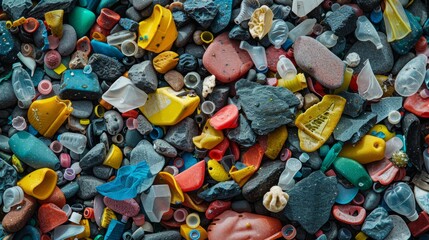 Small colorful plastic pellets. These are nurdles, the pre-production plastic that is melted down to create plastic products.