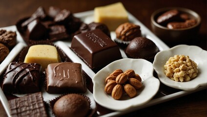 Obraz na płótnie Canvas Chocolate Pairings Aesthetic Flavors Captured , Chocolate Images
