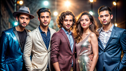 Group of handsome young men