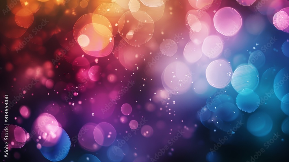 Poster organic light leaks dancing across a dark background in a variety of vibrant colors, creating a mesm