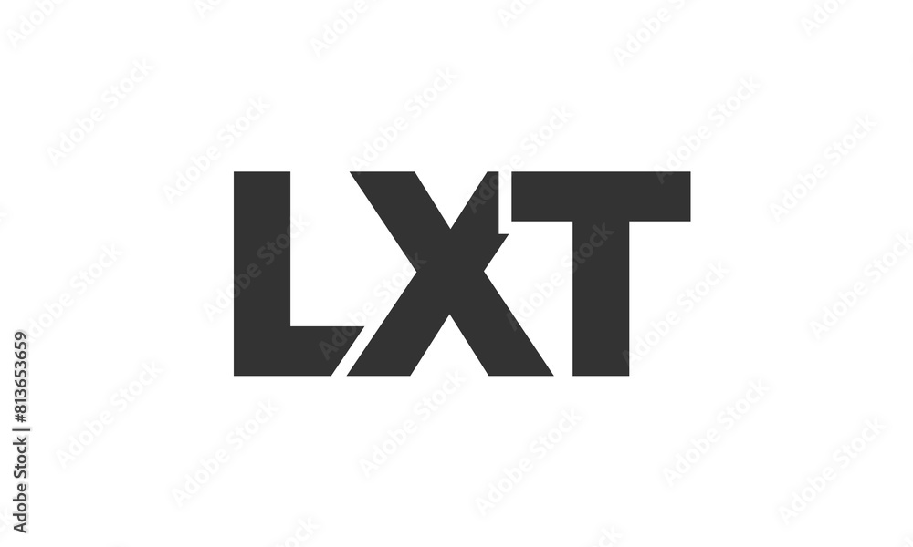 Fototapete lxt logo design template with strong and modern bold text. initial based vector logotype featuring s