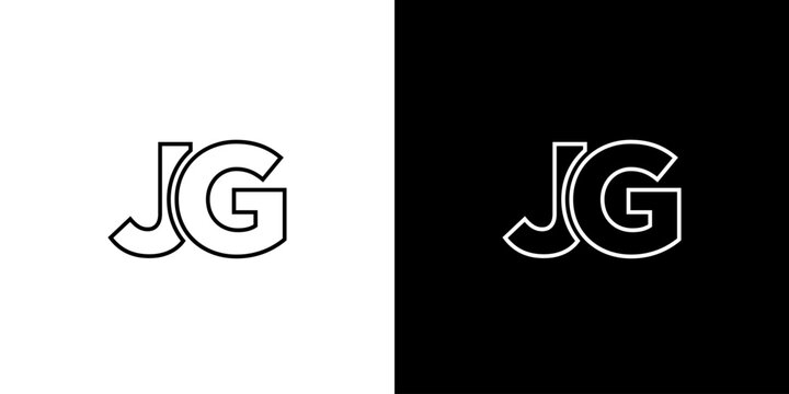Letter J and G, JG logo design template. Minimal monogram initial based logotype.