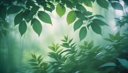 Lush Foliage backdrop. Green green plants as springtime background representing the environment and a tranquil calm.
