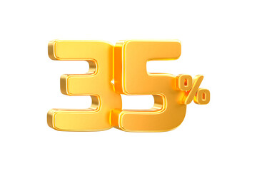 3d sales discount Number 35 percentage price tag for discount sale promotion concept by 3d render
