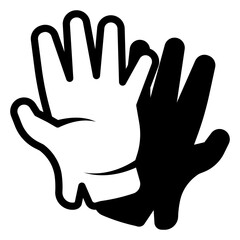 Fototapeta premium hand gloves icon