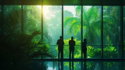 Tropical serenity: business vision - photo-realistic office landscape
