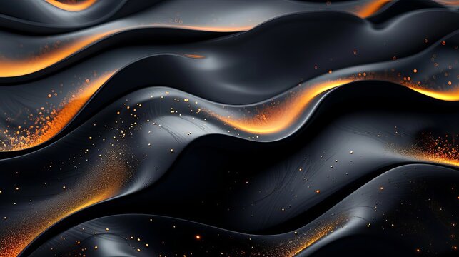 Abstract luxury with sleek black lines enhanced by golden accents, all set against a gradient backdrop