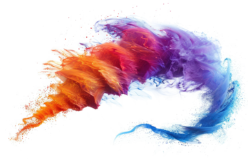 stylized tornado symbol with bold lines and vibrant colors.