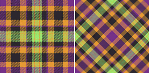 Vector textile tartan of plaid fabric background with a pattern check texture seamless.