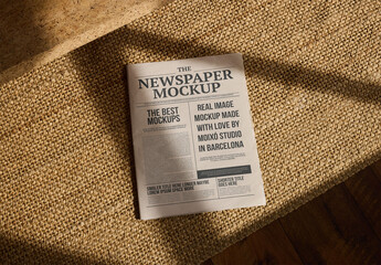 Mockup of customized newspaper front page