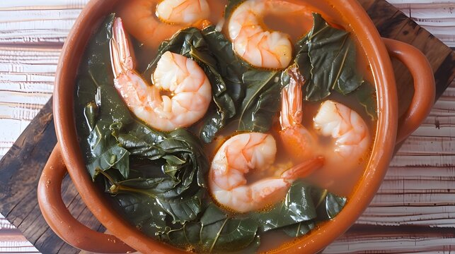Tacaca, a spicy soup made with jambu leaves and shrimp