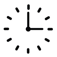  time clock analog vector icon, Watch symbol