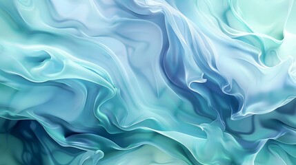 A blue and white fabric flowing.