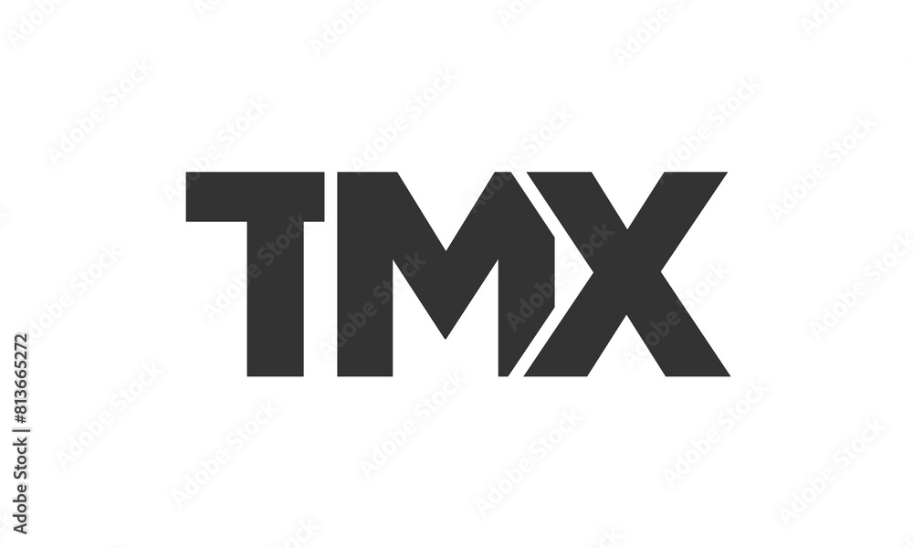 Fototapete tmx logo design template with strong and modern bold text. initial based vector logotype featuring s