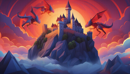 castello drago notte pauroso paura 