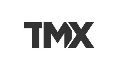 TMX logo design template with strong and modern bold text. Initial based vector logotype featuring simple and minimal typography. Trendy company identity.