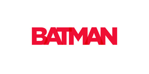 Batman in the Turkey emblem. The design features a geometric style, vector illustration with bold typography in a modern font. The graphic slogan lettering.