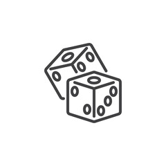 Obraz premium Dice Roll line icon