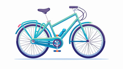 Bike flat style icon design Vehicle bicycle cycle head