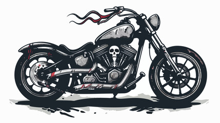 Biker culture poster with classic vintage motorcycle