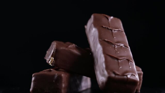 Close up of chocolate candy bars