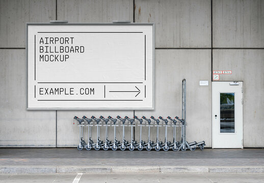 Billboard on Airport Mockup