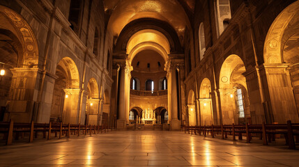 ロマネスク建築の大ホール