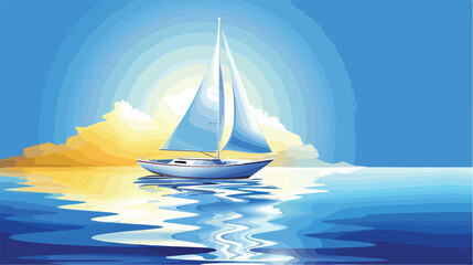 Boat design over blue background vector illustration