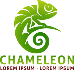 A chameleon lizard reptile mascot animal design icon concept © Christos Georghiou