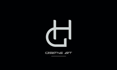Fototapeta premium GH, HG, G, H abstract letters logo monogram