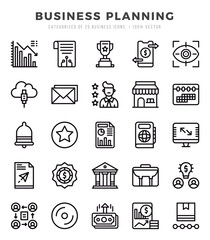 Business Planning web icons in Lineal style.