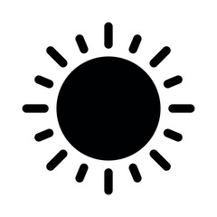 Obraz premium Sun icon vector, sun silhouette vector in trendy flat style illustration isolated on white background.