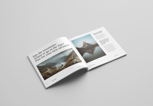 Square Shape Magazine Mockups