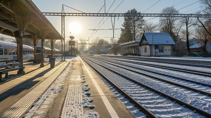 train terminal in winter