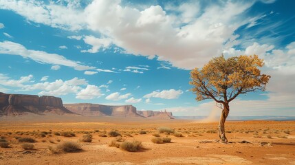 This is a beautiful landscape photograph of a lonely tree in the desert.