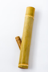 marijuana hookah bamboo bong on white background