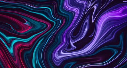Dynamic Swirls of Vivid Acrylic Liquid Paint Textures: Bold Hues and Emotional Abstract an artwork created with generative AI tools