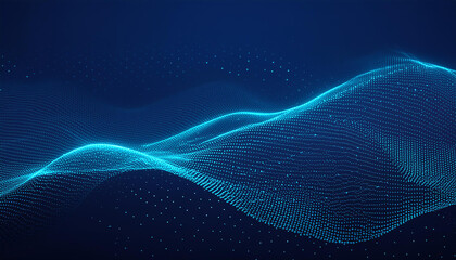 Abstract digital wave of particles. Futuristic point wave. Technology background