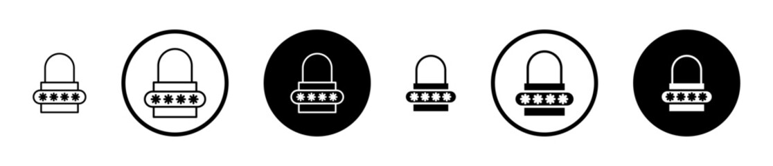 Password line icon set. login access secret private password line icon. password protected computer pictogram. user cybersecurity code sign suitable for apps and websites UI designs.