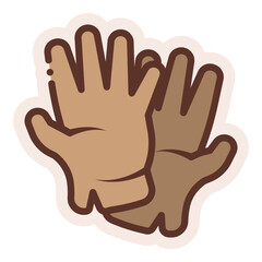 Obraz premium hand gloves sticker