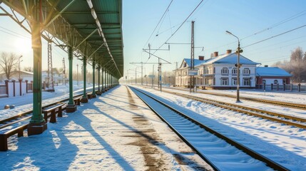 train terminal in winter
