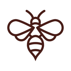 Bee icon in black style isolated on white background.