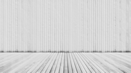 White old wood or wooden vintage plank floor and wall surface background  as a vintage pattern layout for retro, grunge and creative projects  in constructions, architecture and interior design